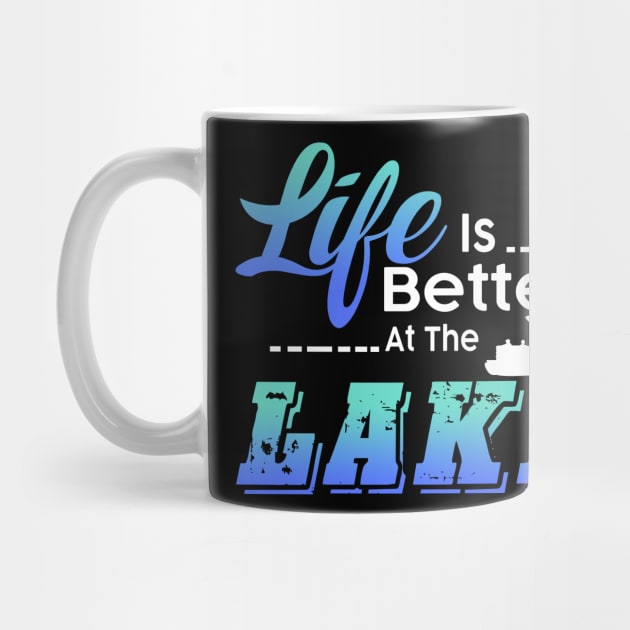 Life Is Better At The Lake Funny Pontoon Boat by Simpsonfft